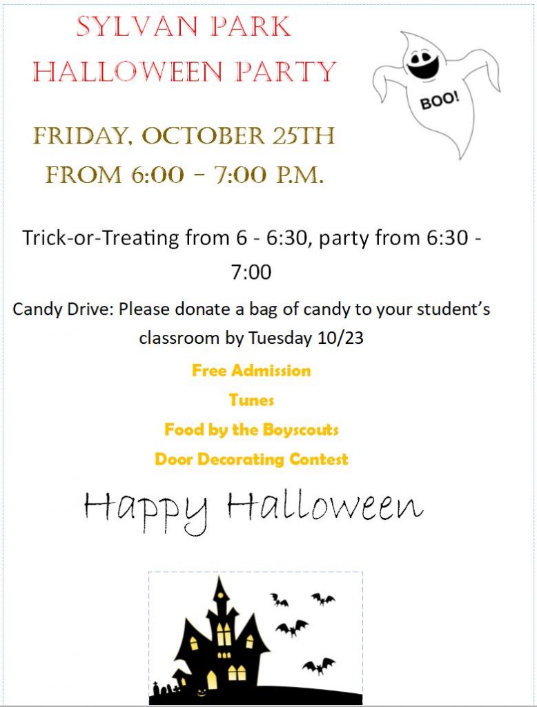 Halloween Dance Friday, Oct. 25 – Sylvan Park Paideia Elementary School