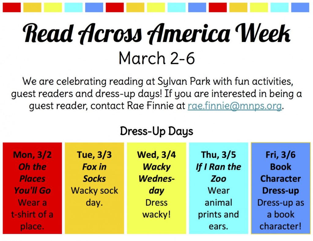 Read Across America SP Sylvan Park Paideia Design Center