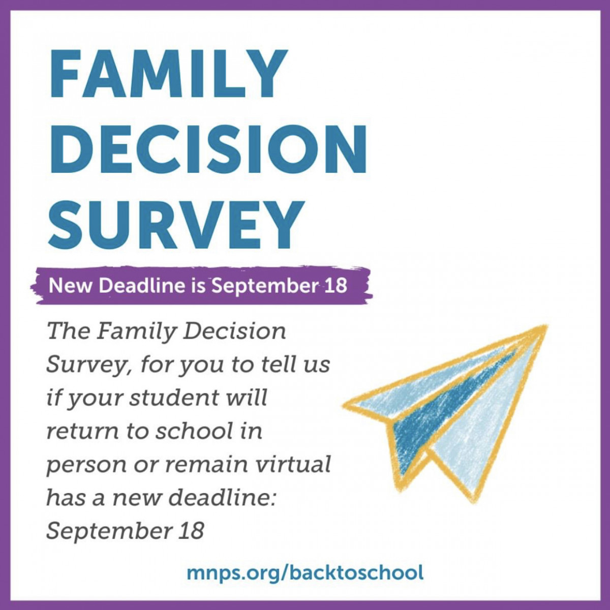 Family Decision Survey Due Sept 18